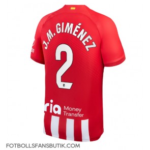 Atletico Madrid Jose Gimenez #2 Replika Hemmatröja 2023-24 Kortärmad